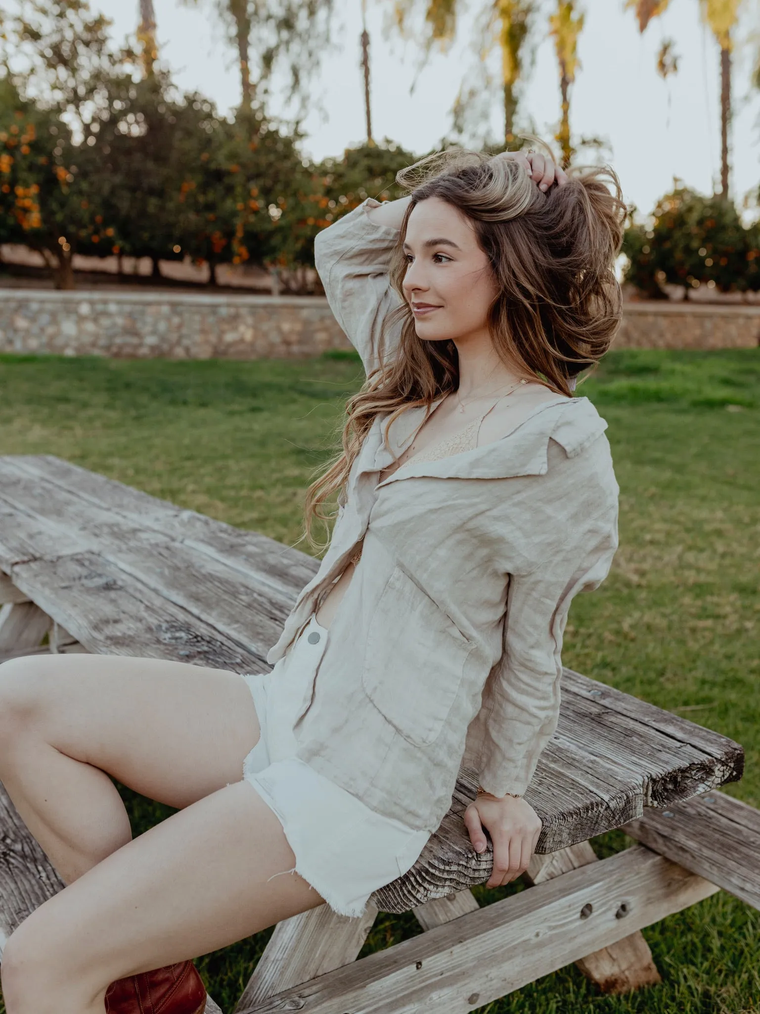 100% Linen Blazer, "Sun-Kissed Linen Cardigan Blazer"