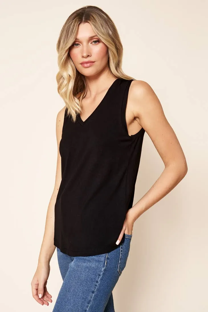 Betty V-Neck Sleeveless Tank Topb