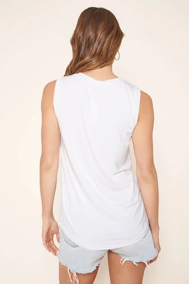 Betty V-Neck Sleeveless Tank Topb