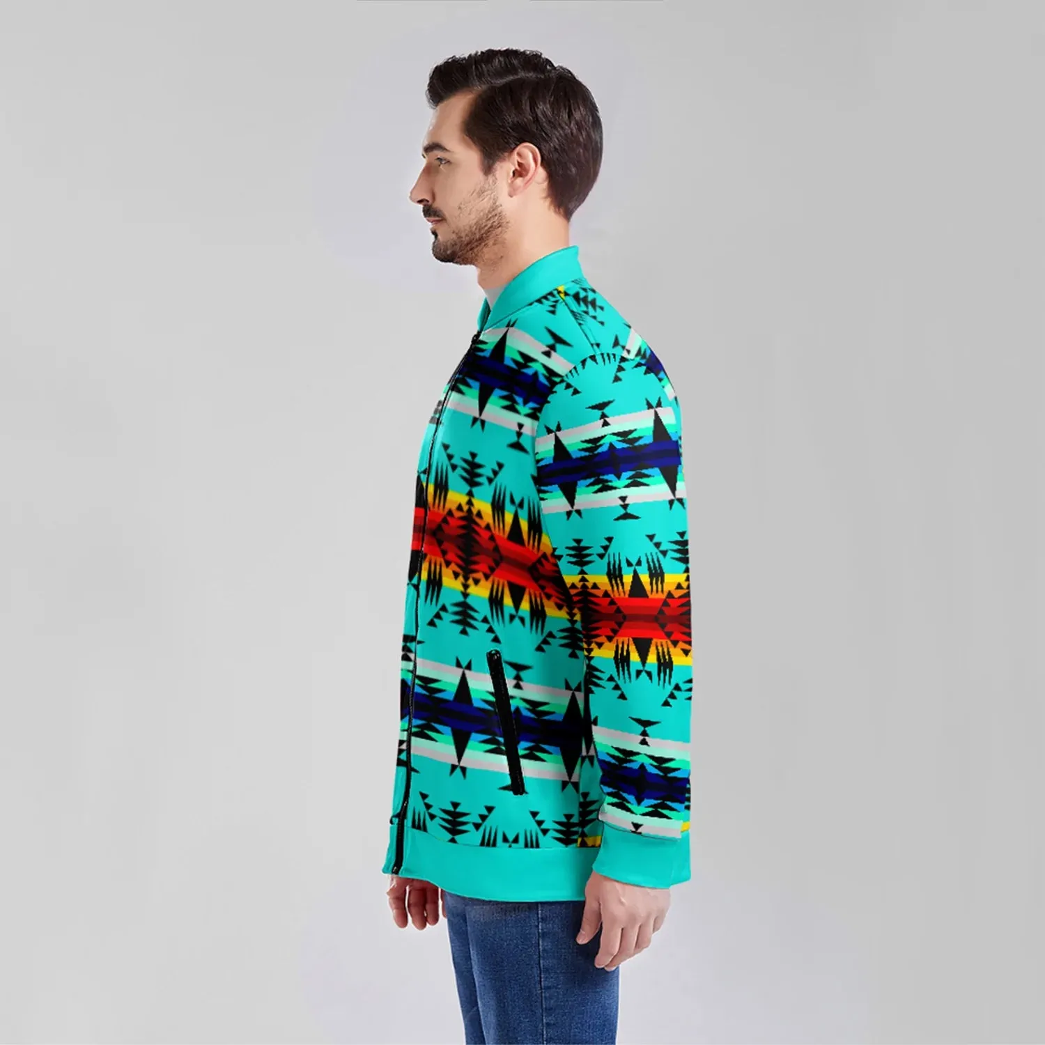 Between the Mountains Zippered Collared Lightweight Jacket
