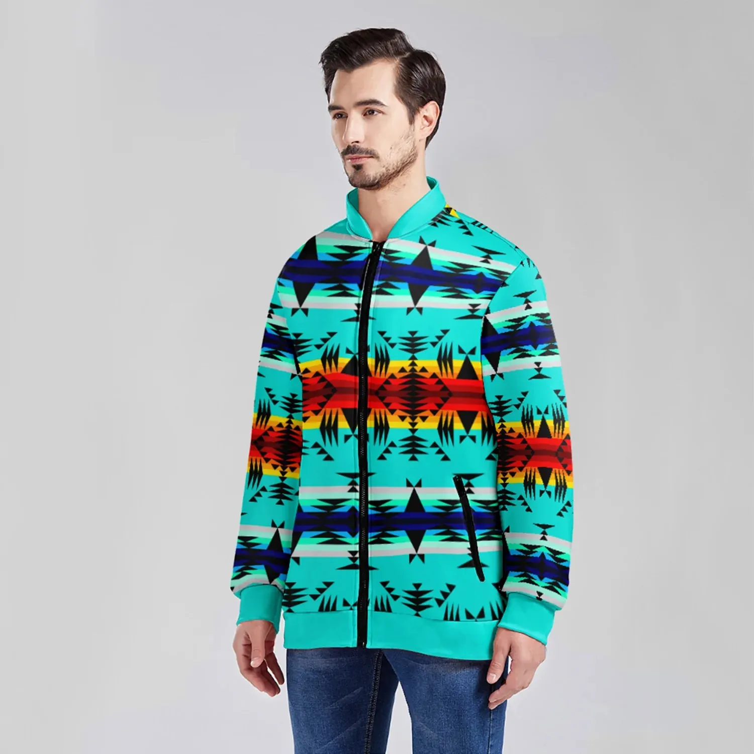Between the Mountains Zippered Collared Lightweight Jacket