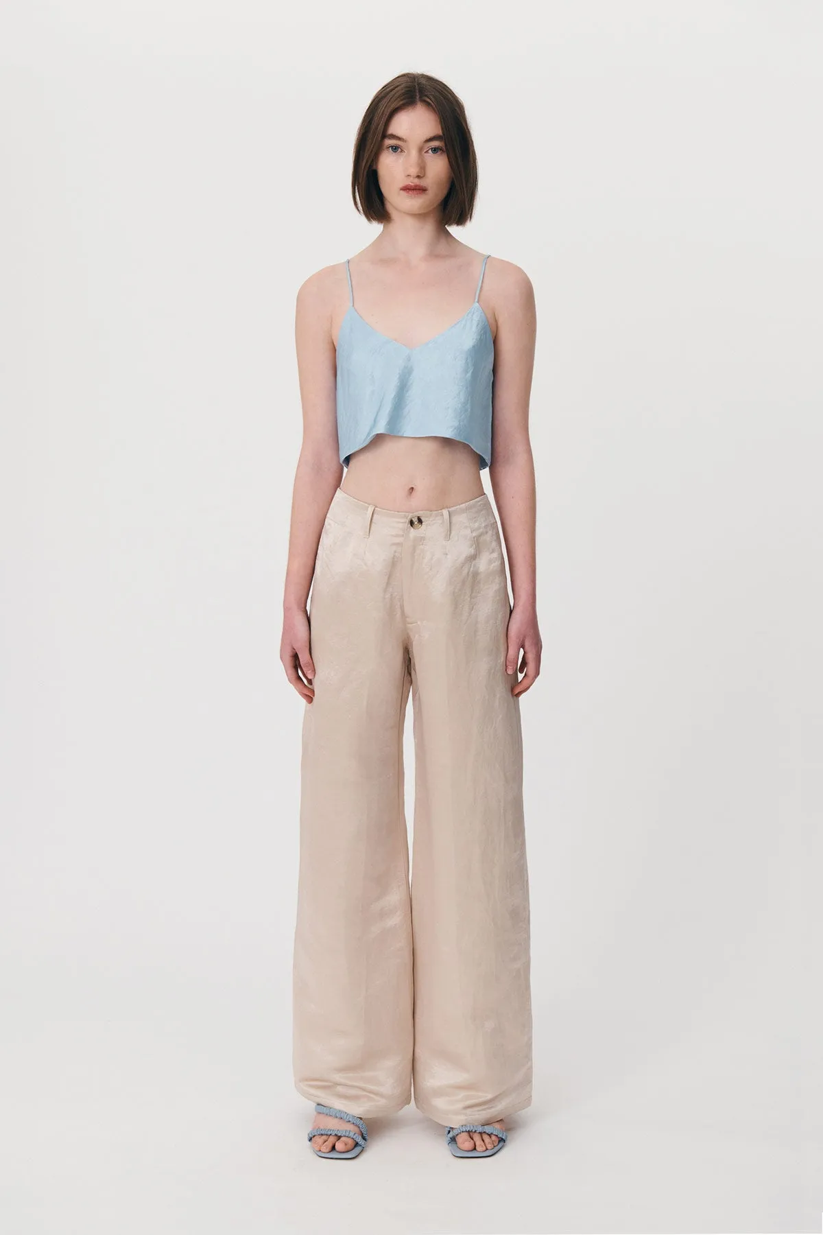 Carlotta Silk Linen Wide Pants
