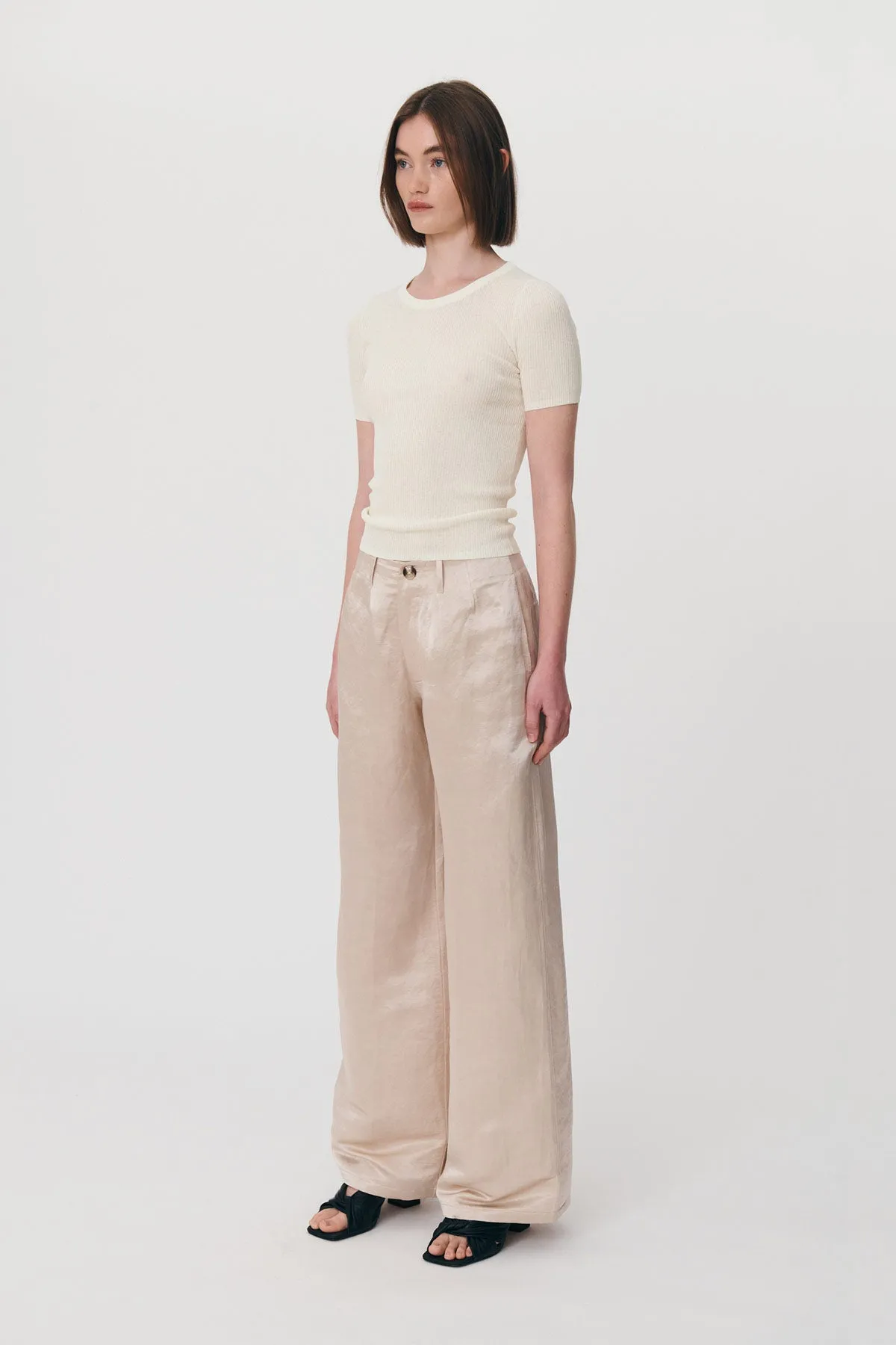 Carlotta Silk Linen Wide Pants