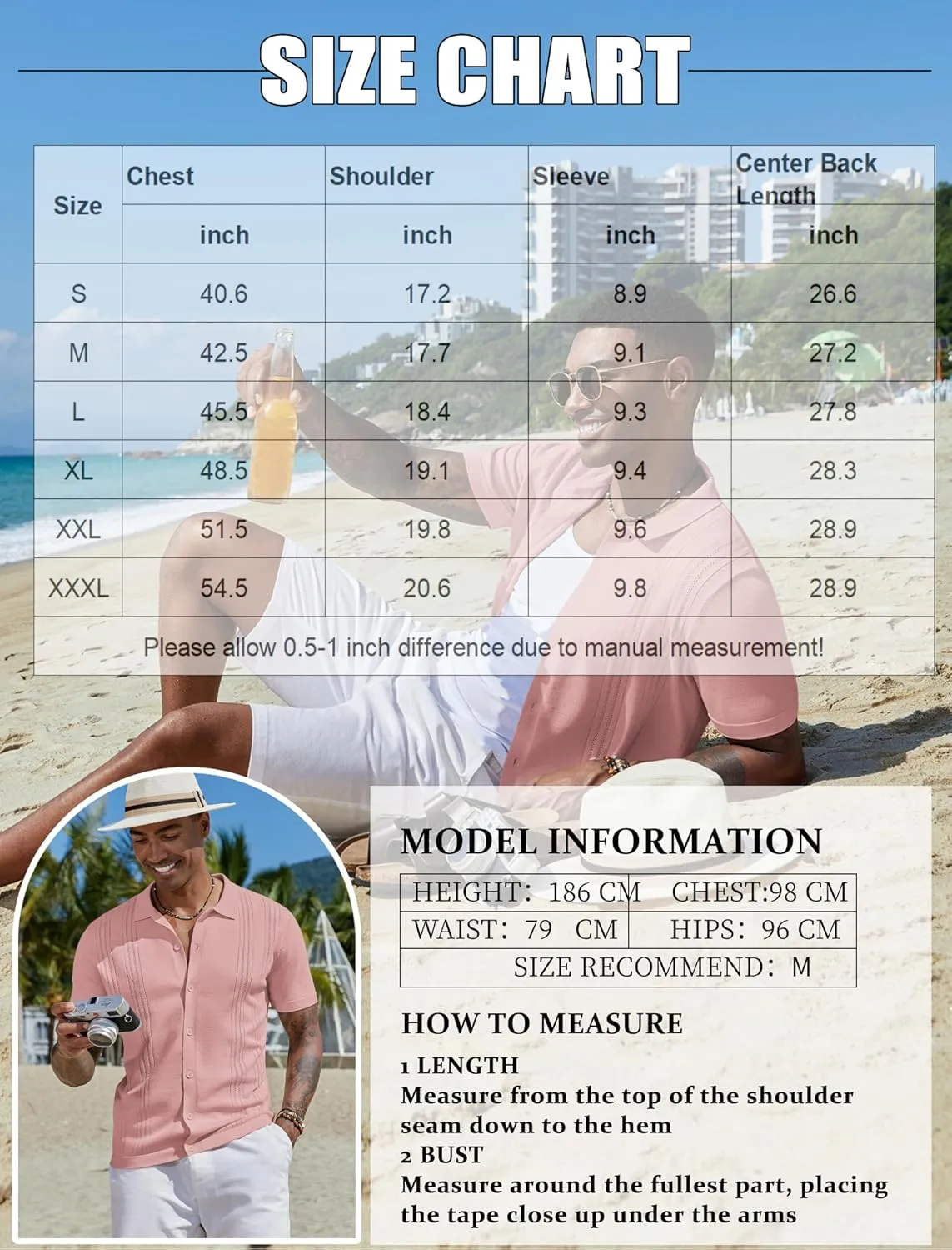 COOFANDY Men's Knit Button Down Shirt Short Sleeve Cuban Guayabera Shirts Casual Textured Polo Summer Tops