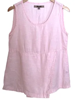 Cool Summer Pink Linen Top