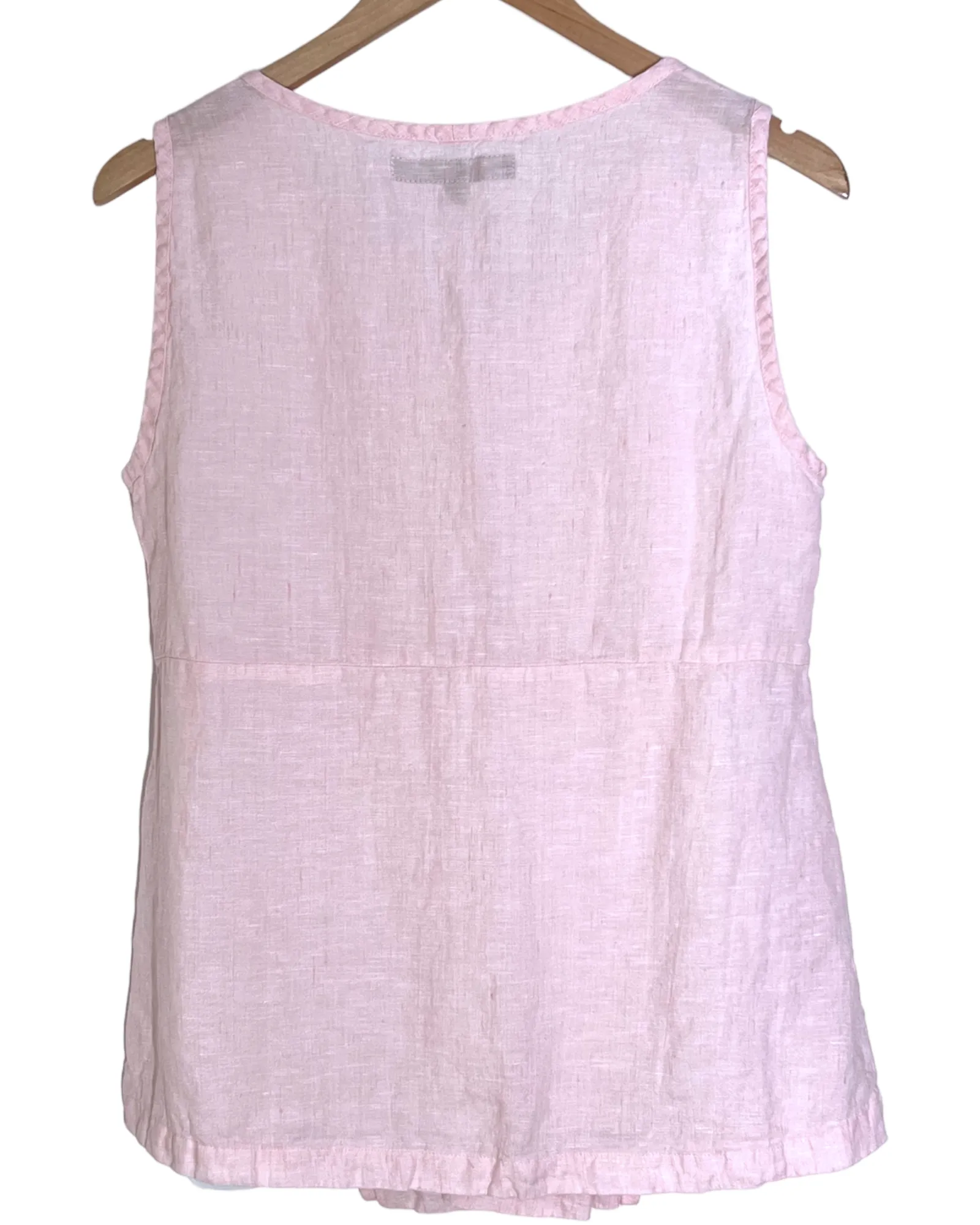 Cool Summer Pink Linen Top
