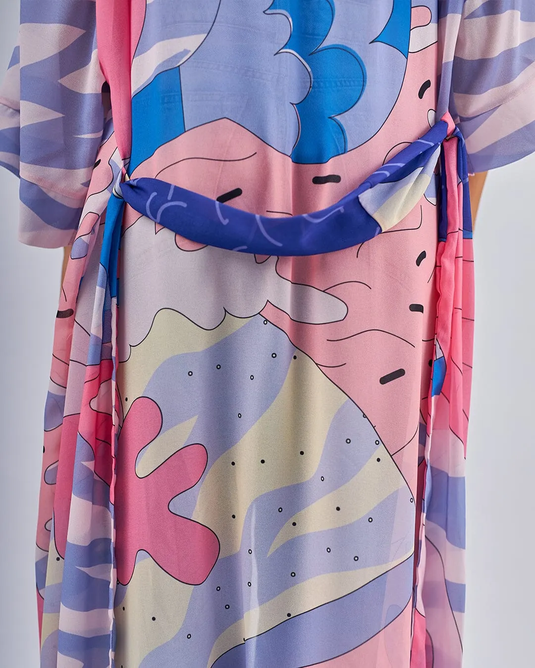 Coral Bubble Gum - Chiffon Kimono - The Makeovr