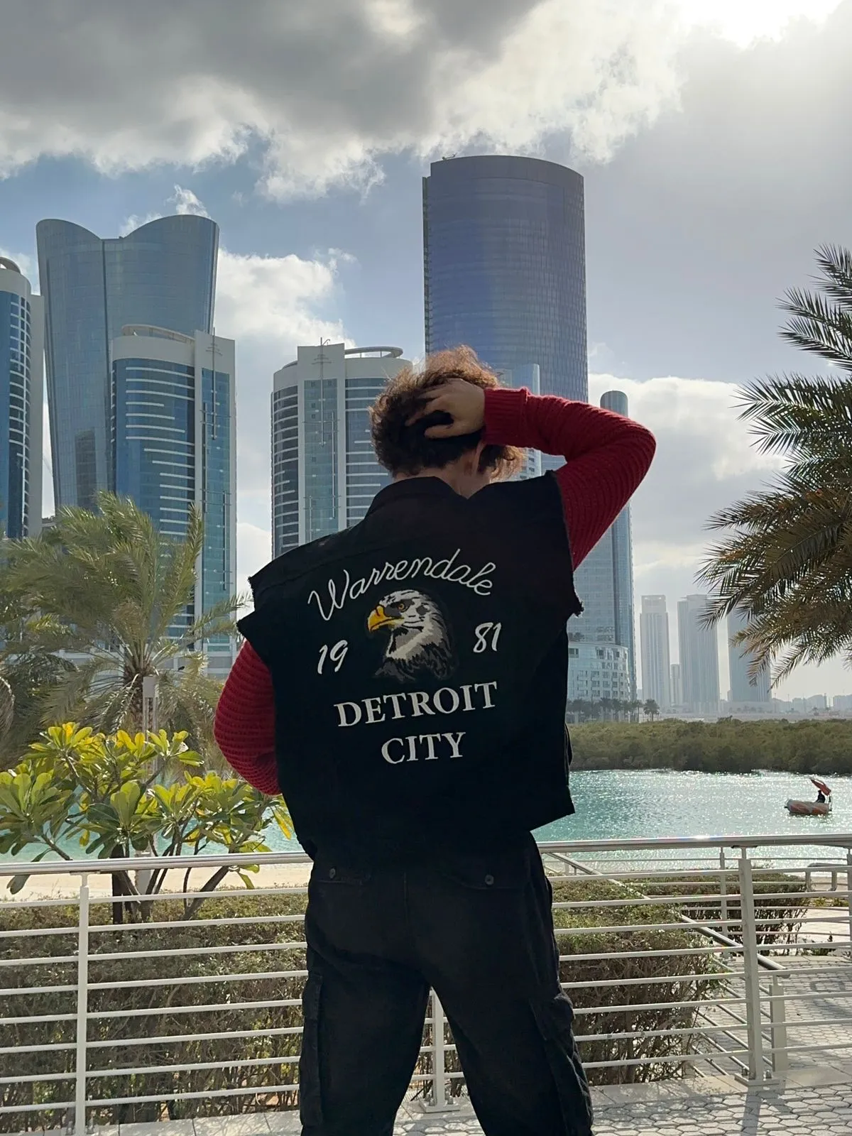 Detroit City Eagle Black Denim Vest Men | El Denim Vol. 1: Highway | Weave Wardrobe