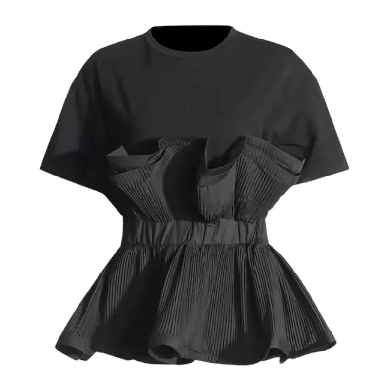 Divya Ruffle Decor T-Shirt