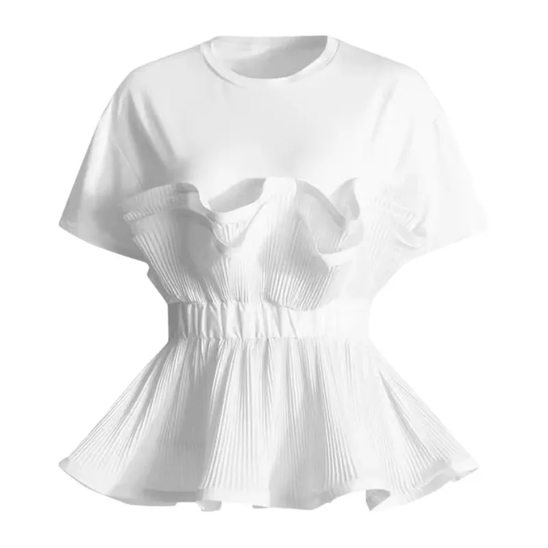 Divya Ruffle Decor T-Shirt