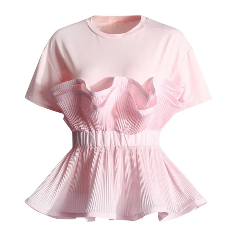 Divya Ruffle Decor T-Shirt