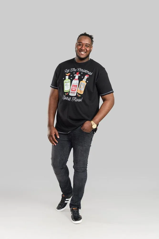 Duke Spirit-D555 Christmas Spirit Printed T-Shirt in 2XL-6XL