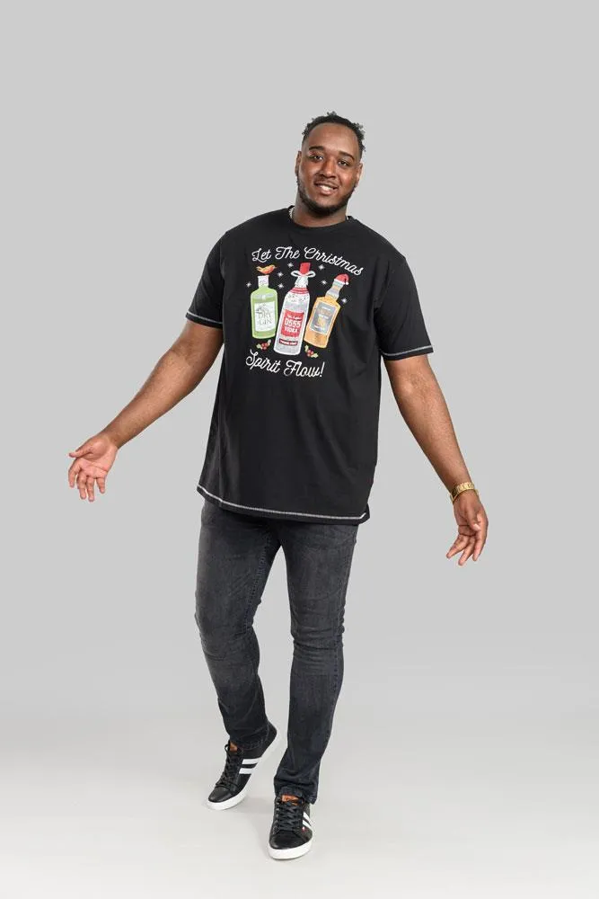 Duke Spirit-D555 Christmas Spirit Printed T-Shirt in 2XL-6XL