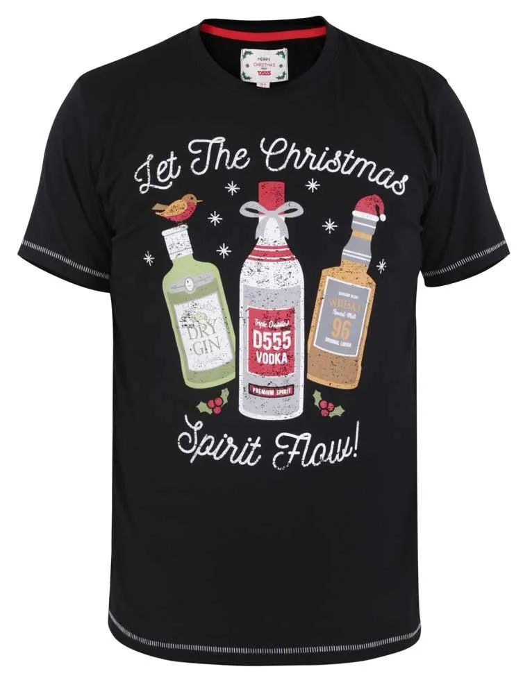 Duke Spirit-D555 Christmas Spirit Printed T-Shirt in 2XL-6XL