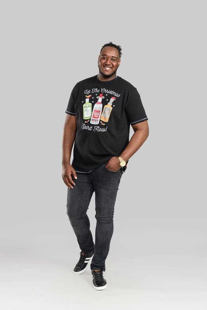 Duke Spirit-D555 Christmas Spirit Printed T-Shirt in 2XL-6XL