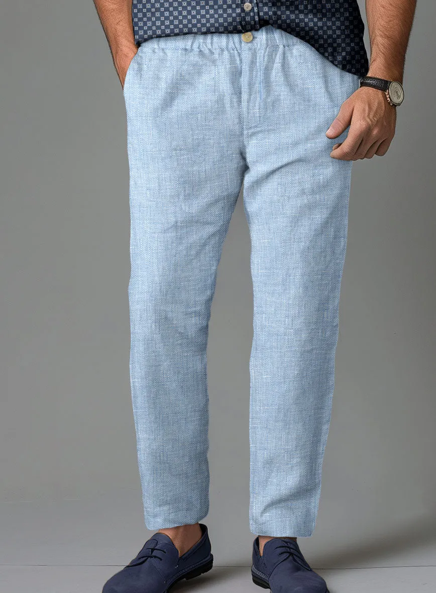 Easy Pants Tropical Blue Linen