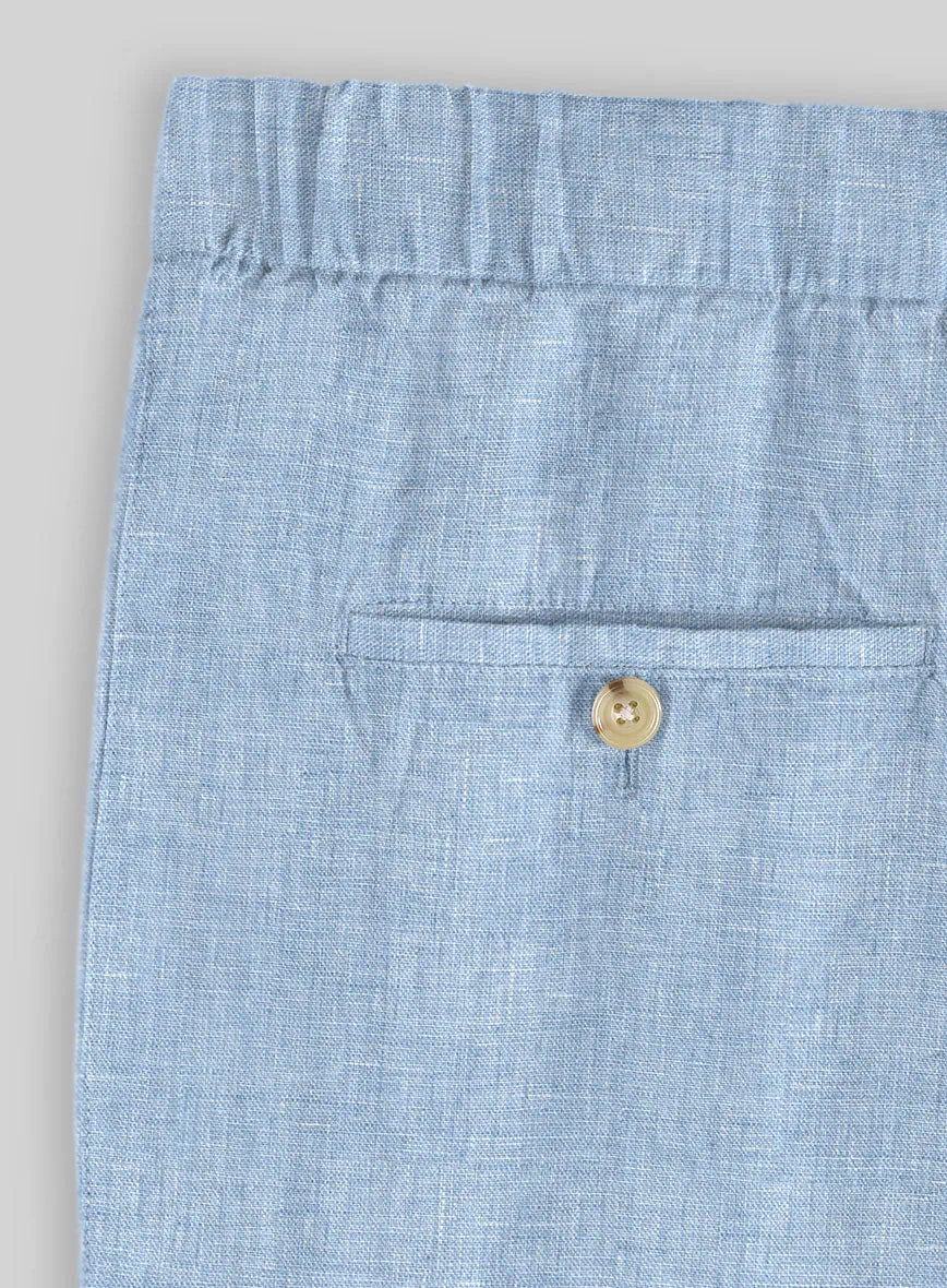 Easy Pants Tropical Blue Linen