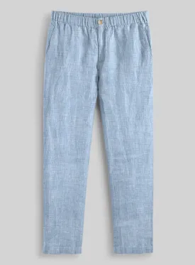 Easy Pants Tropical Blue Linen