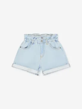 Emporio Armani Girls Denim Shorts in Blue