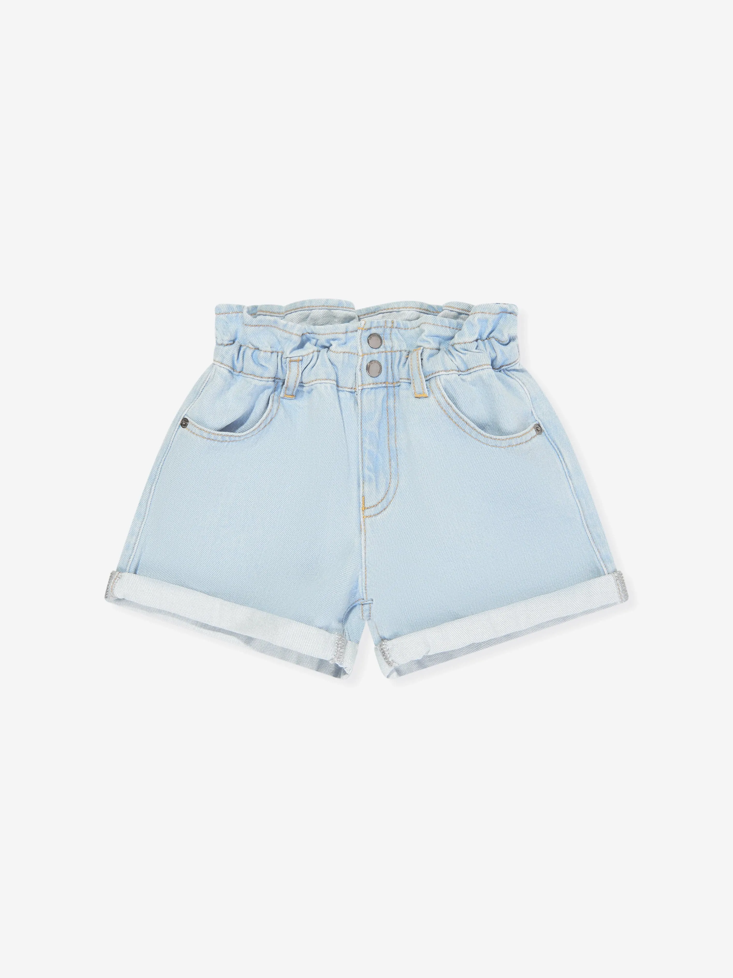 Emporio Armani Girls Denim Shorts in Blue