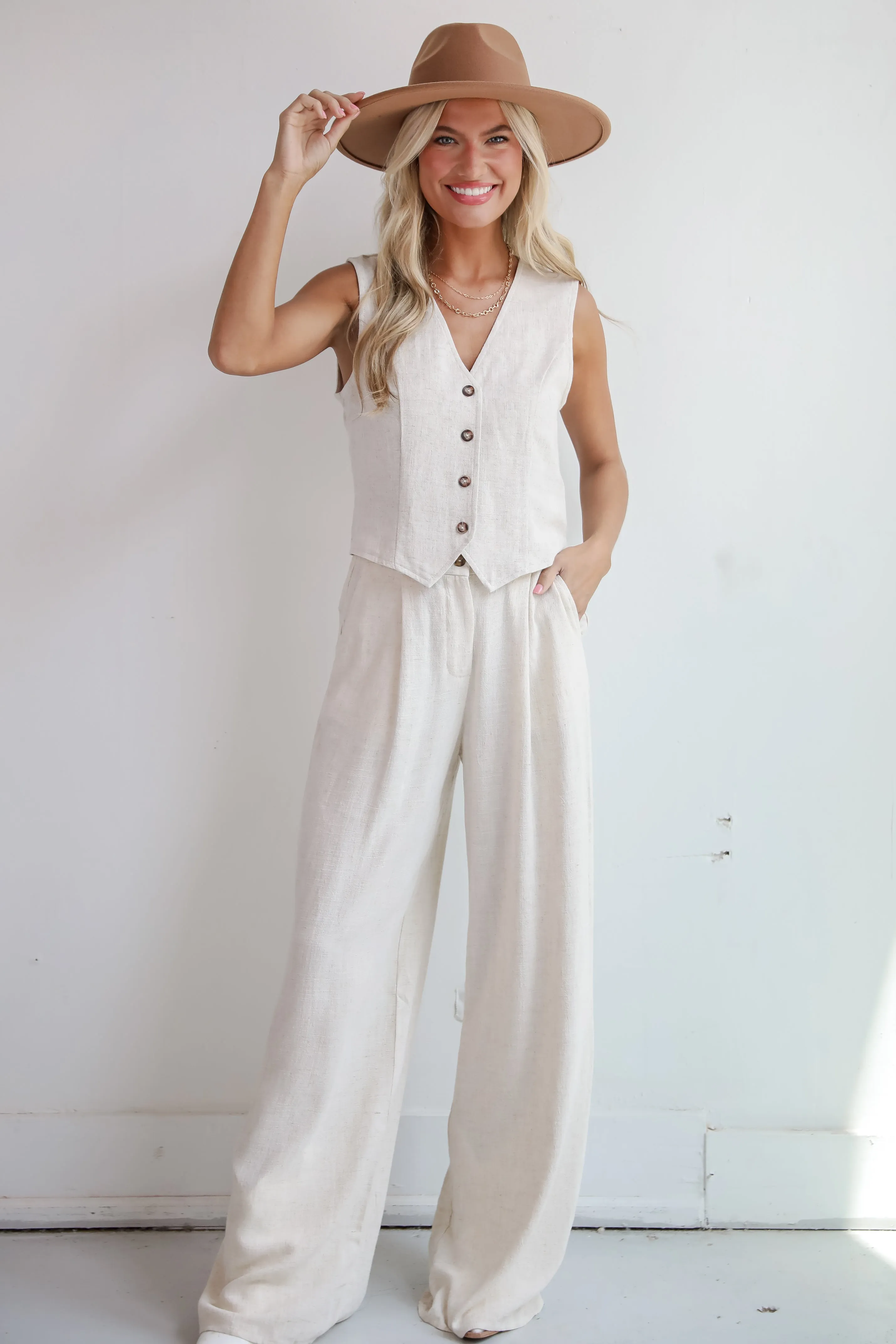FINAL SALE - Sophisticated Era Linen Pants
