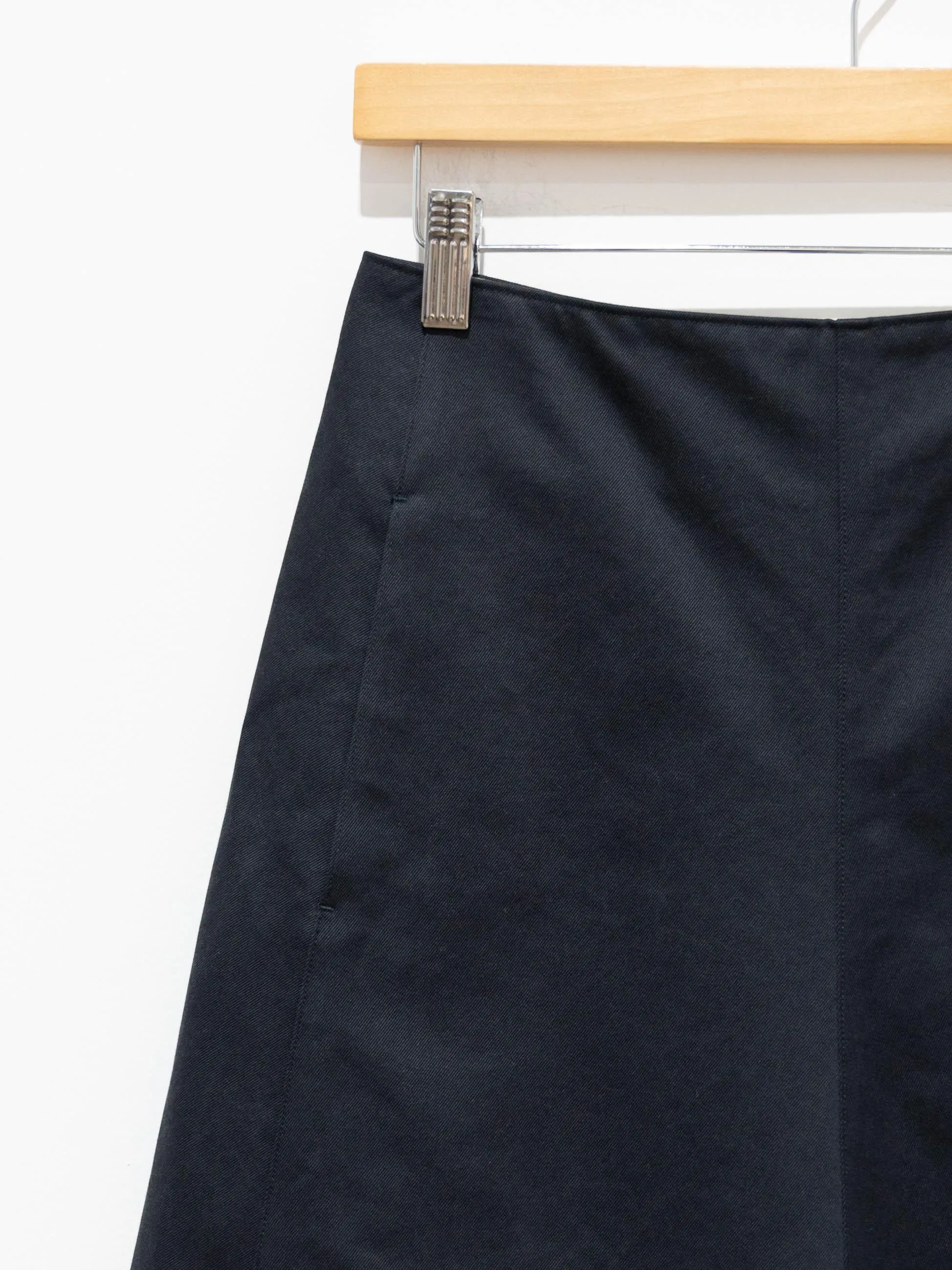Finx Cotton Chino Flare Skirt - Navy