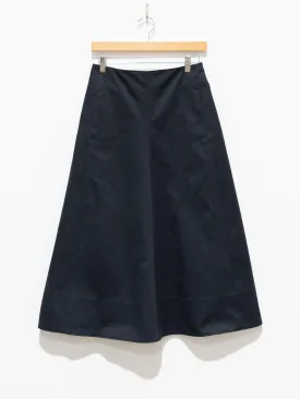 Finx Cotton Chino Flare Skirt - Navy