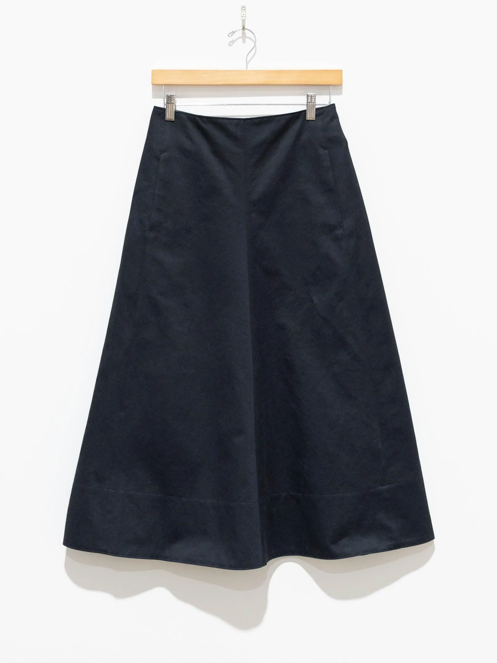 Finx Cotton Chino Flare Skirt - Navy
