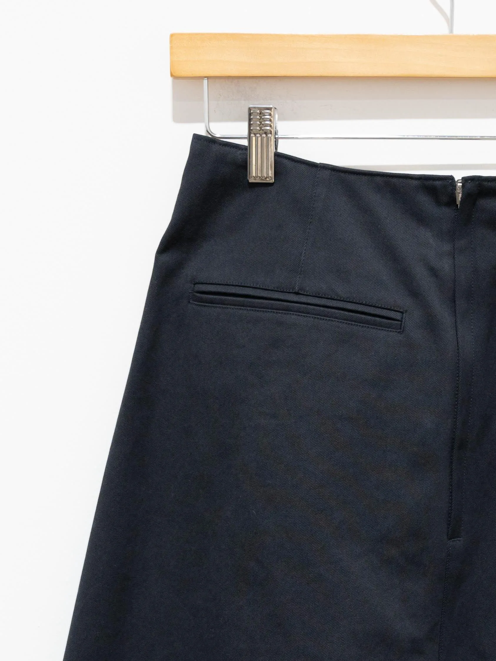 Finx Cotton Chino Flare Skirt - Navy
