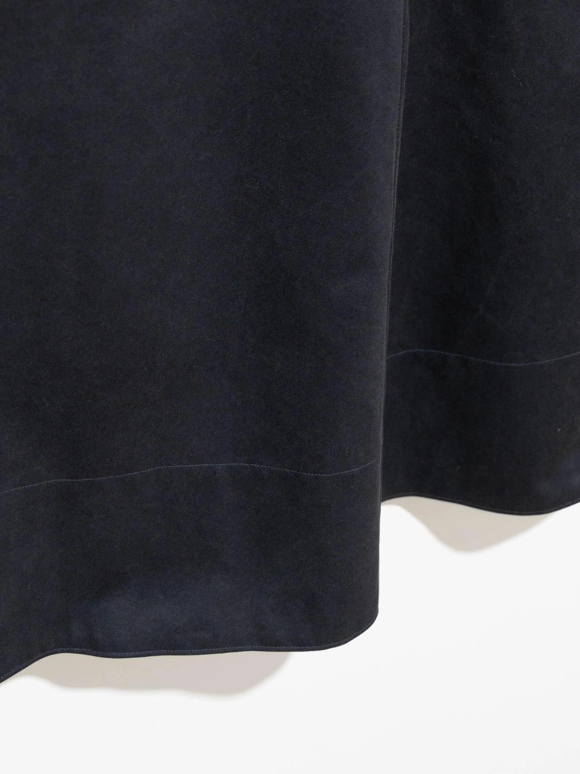 Finx Cotton Chino Flare Skirt - Navy
