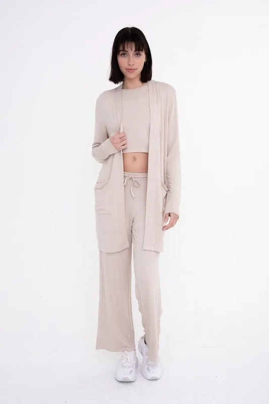 Front Open Terry Cardigan