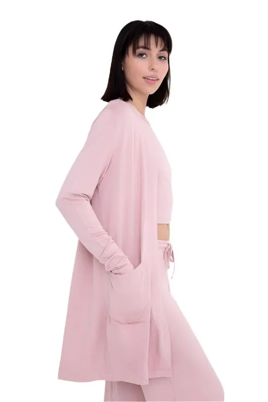 Front Open Terry Cardigan