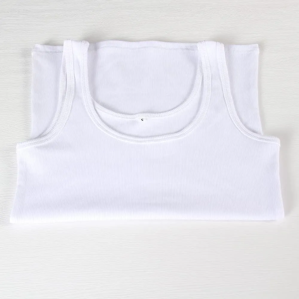 GEMBERA Women's Sleeveless Scoop Neck Ribbed Tank Tops Fitted Basic Cami Tee Shirts
