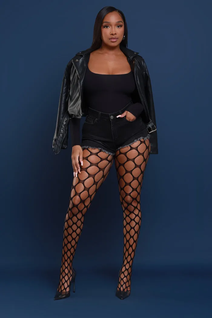 Girl Please High Rise Distressed Hourglass Shorts - Black