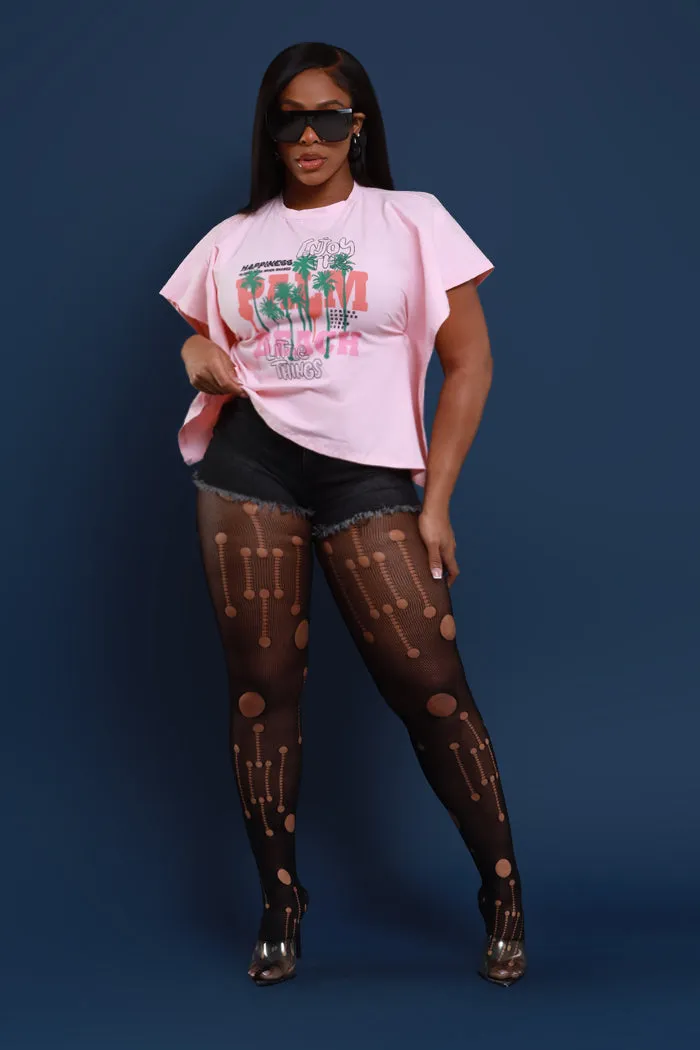 Girl Please High Rise Distressed Hourglass Shorts - Black