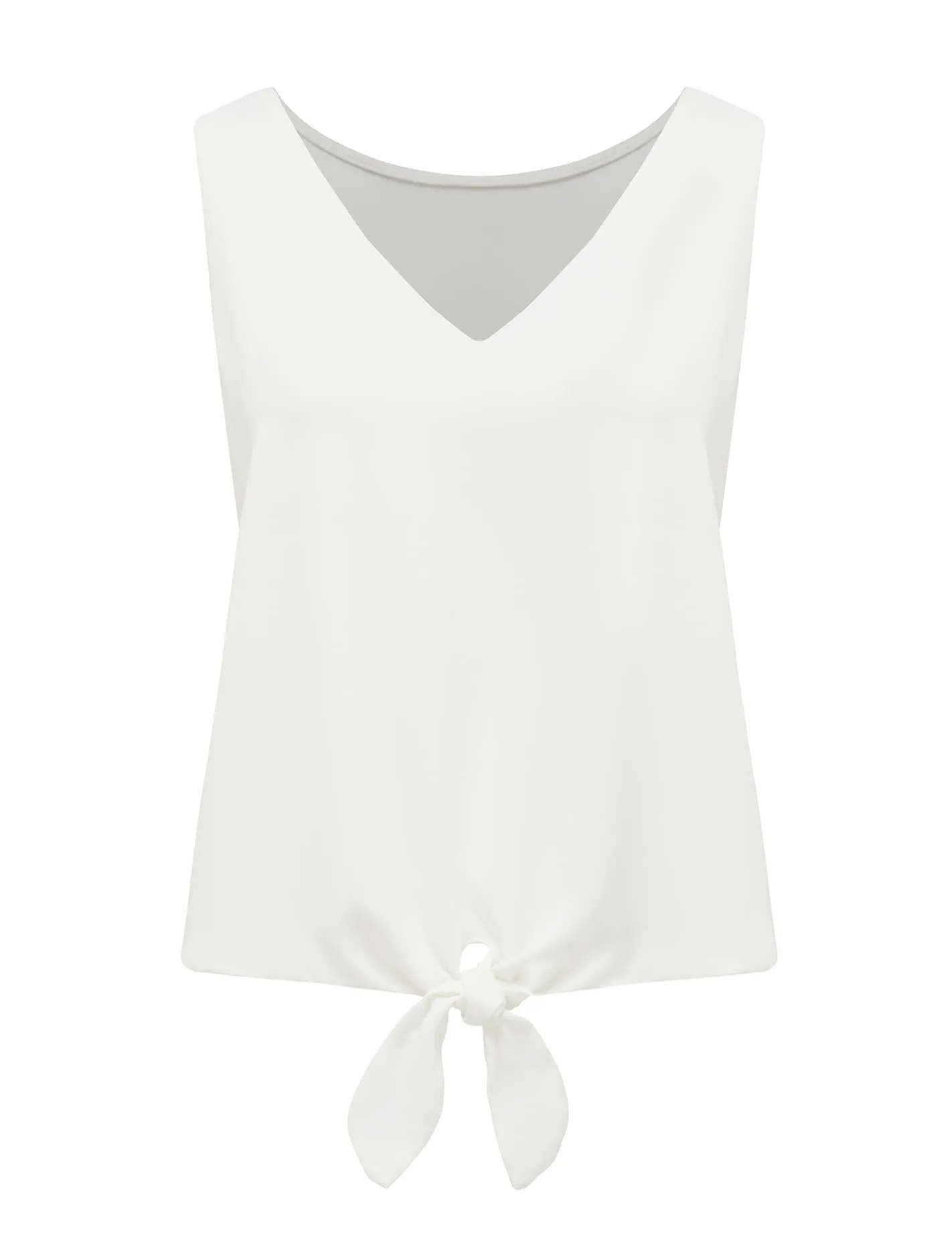 Harlow V-Neck Tie Front Tank Top