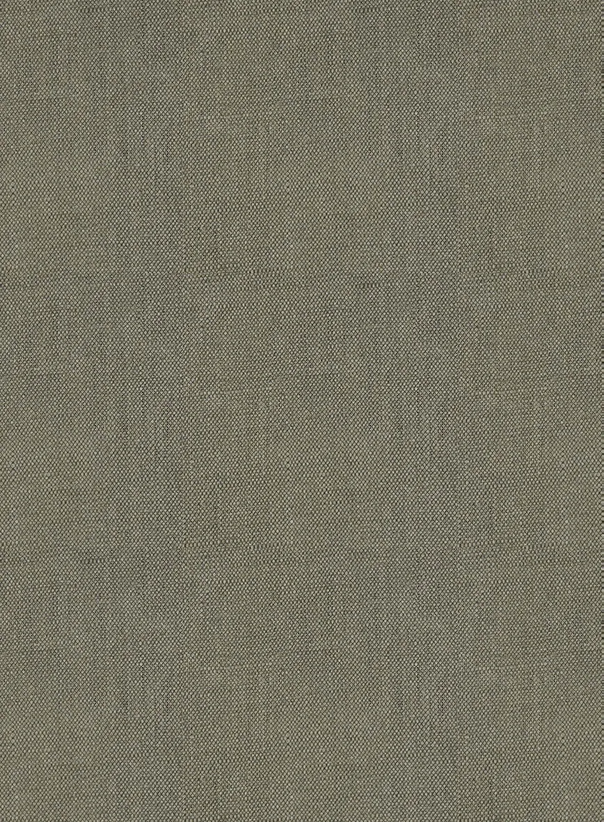 Italian Muted Green Linen Highland Trousers
