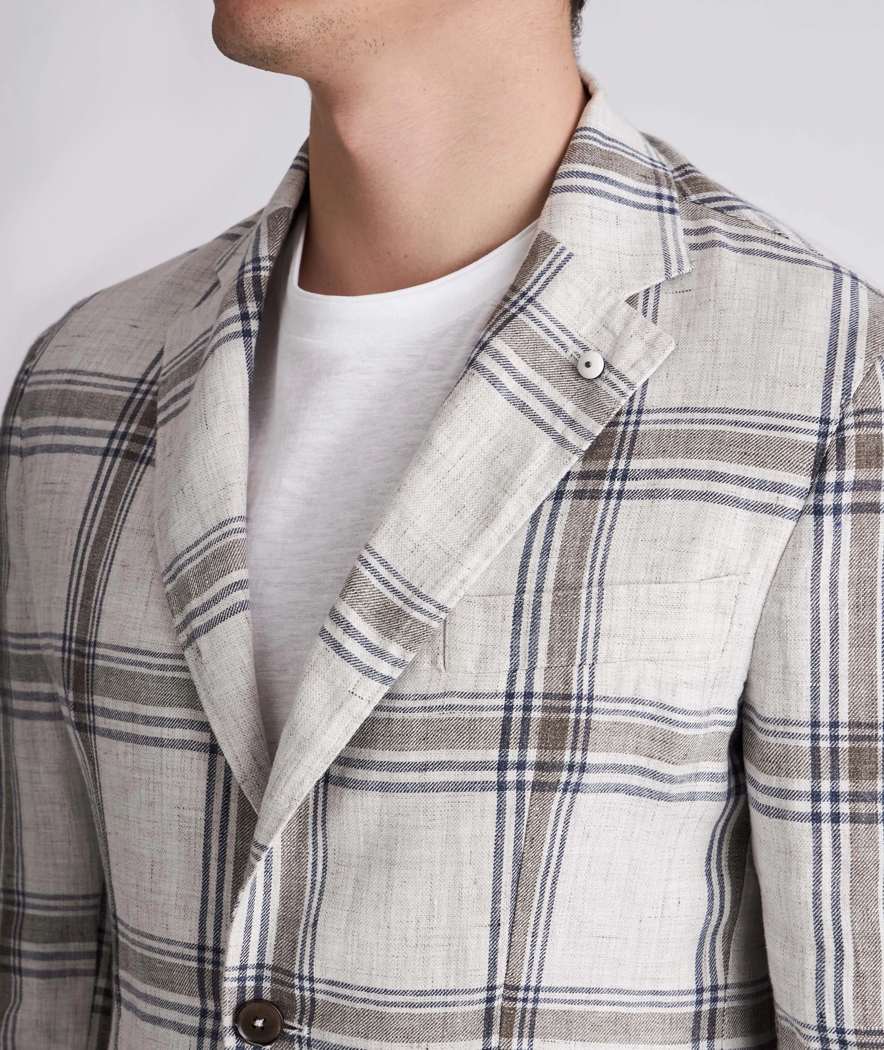 Linen Unconstructed Contemporary Fit Sport Coat