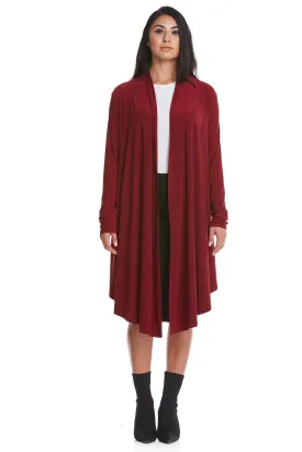 Long Sleeve Waterfall Open Front Cardigan 'Chloee'