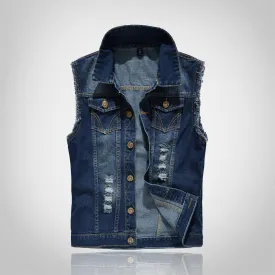 Men's Classic Blue Denim Vest