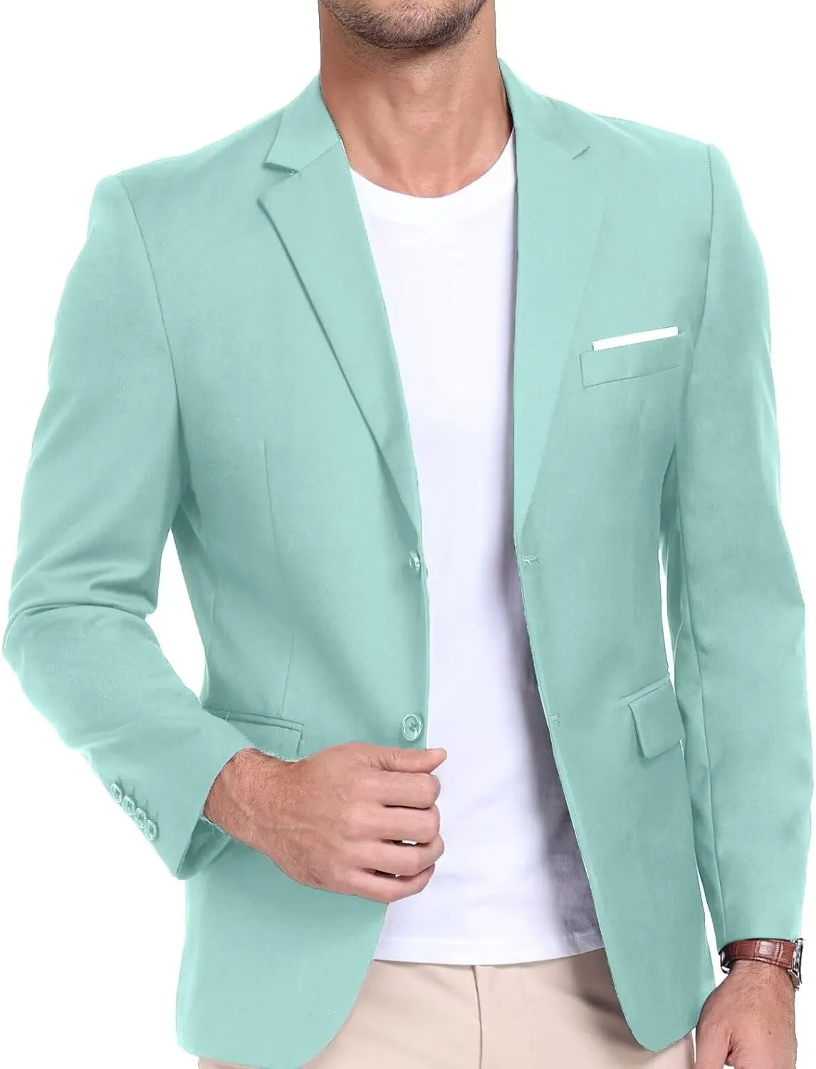 Mens Suit Jacket Slim Fit Blazer for Men Business Suit Blazer Lightweight Casual Sport Coats for Daily Summer Wedding