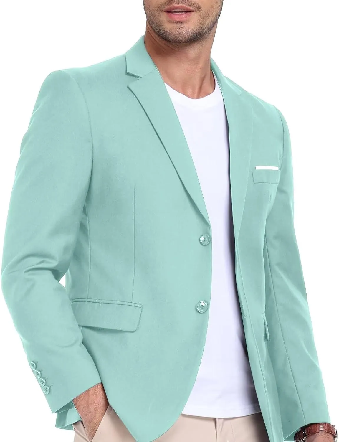 Mens Suit Jacket Slim Fit Blazer for Men Business Suit Blazer Lightweight Casual Sport Coats for Daily Summer Wedding