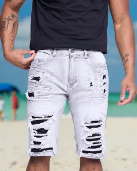 Men's Sunset Repaired Denim Short