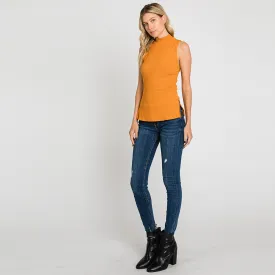 Mock Neck Sleeveless Top
