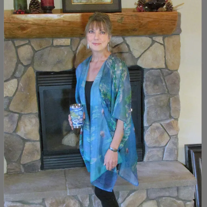 Monet Water Lilies Chiffon Kimono
