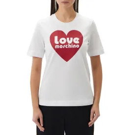 Moschino Women's Cotton T-Shirt with Logo Prints
