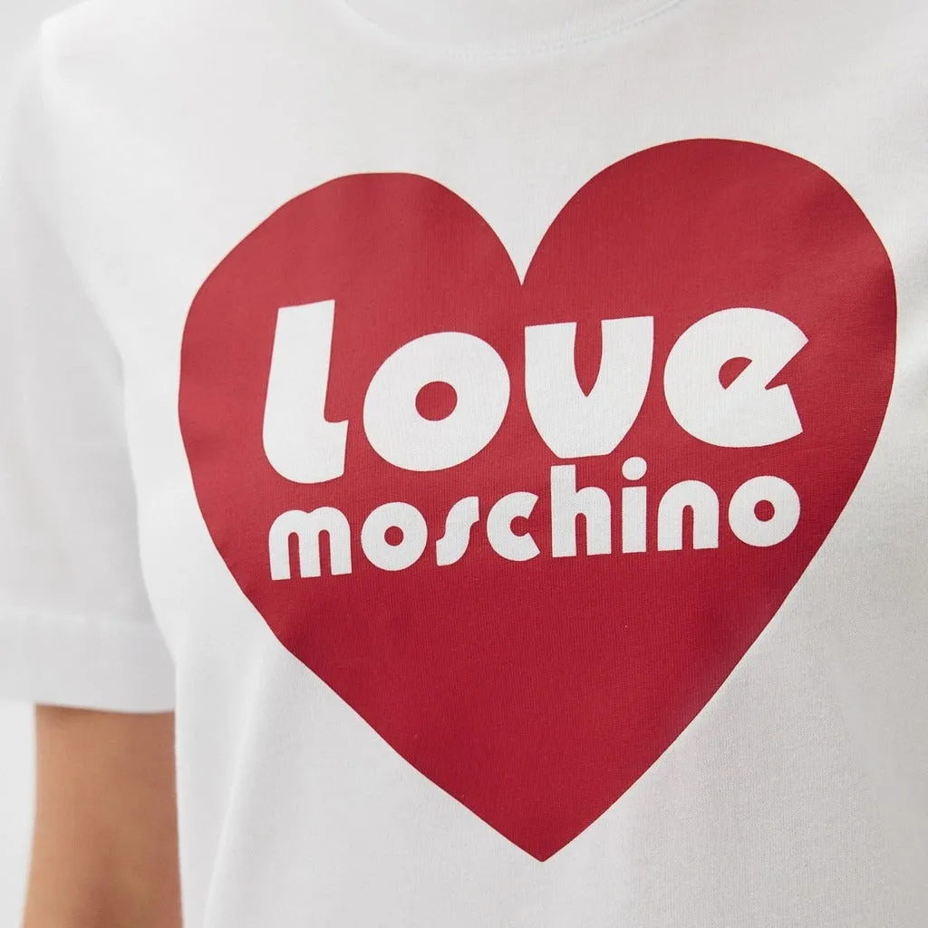 Moschino Women's Cotton T-Shirt with Logo Prints