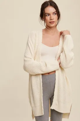 Open Front Long Cardigan