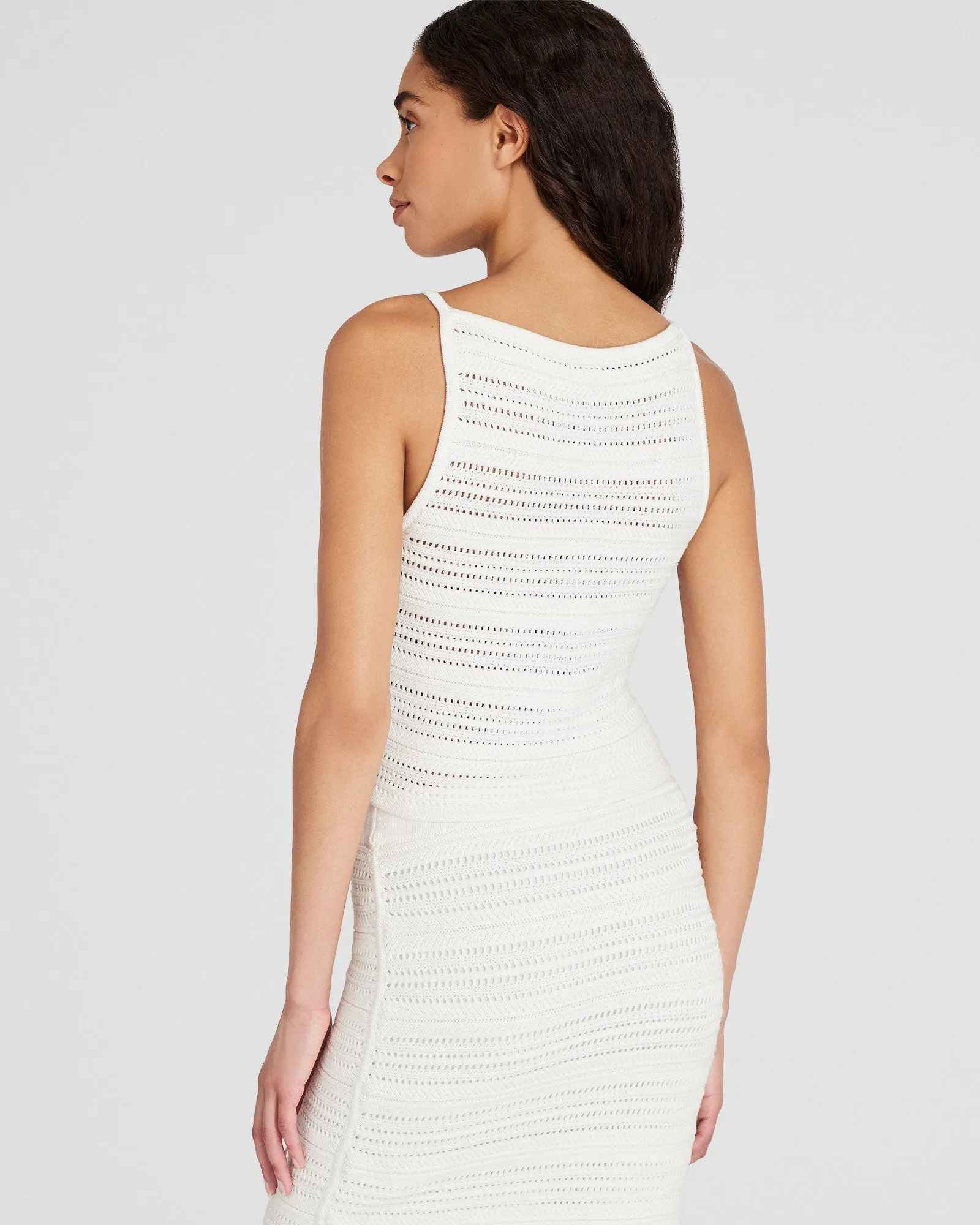 Open-Stitch Sleeveless Top