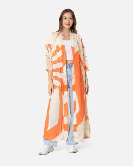 Orange Balloon - Chiffon Kimono - The Makeovr